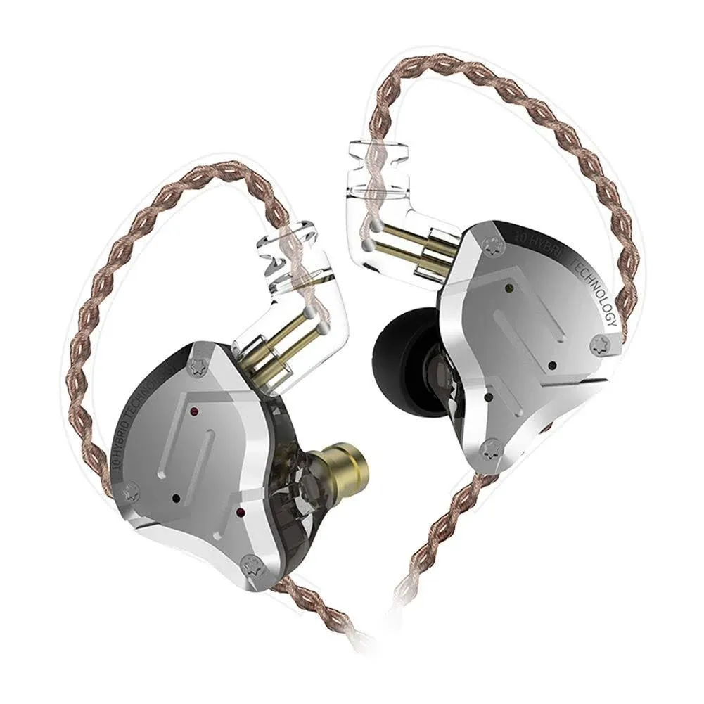 KZ Zs10 Pro in Ear Monitor Earbuds Headphone, KZ Earbuds with 4BA and 1DD Drivers, KZ HiFi IEM Earphone Upgraded Zs10 Pro with Detachable 0.75mm 2 Pin