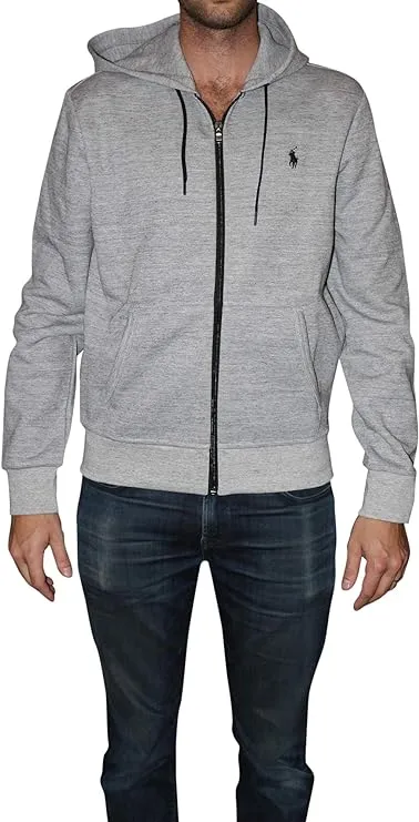 Polo Ralph Lauren Double Knit Tech Fleece Hoodie (Large, Gray)