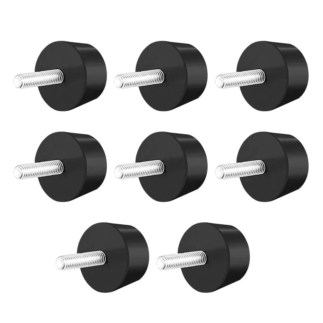 8pcs M8 x 30mm Male Anti Vibration Rubber Mount Boat Bobbin Damper Pump 38x20mm