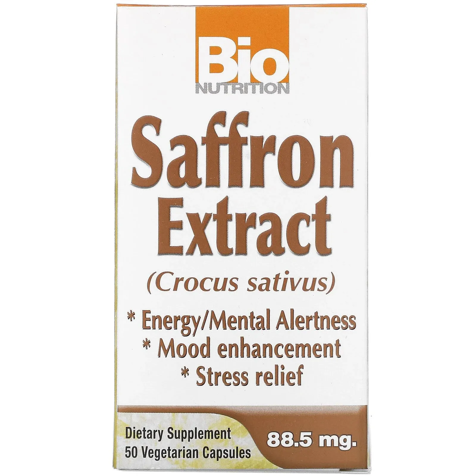 Bio Nutrition - Saffron Extract - 50 Vegetarian Capsules