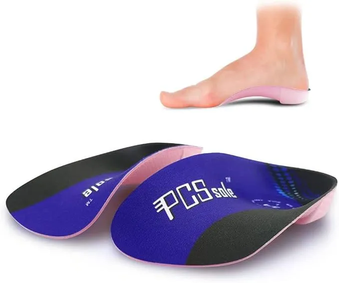 PCSsole 3/4 Orthotics Shoe Insoles High Arch Supports Shoe Insertsfor Plantar Fasciitis, Flat Feet, Over-Pronation, Relief Heel