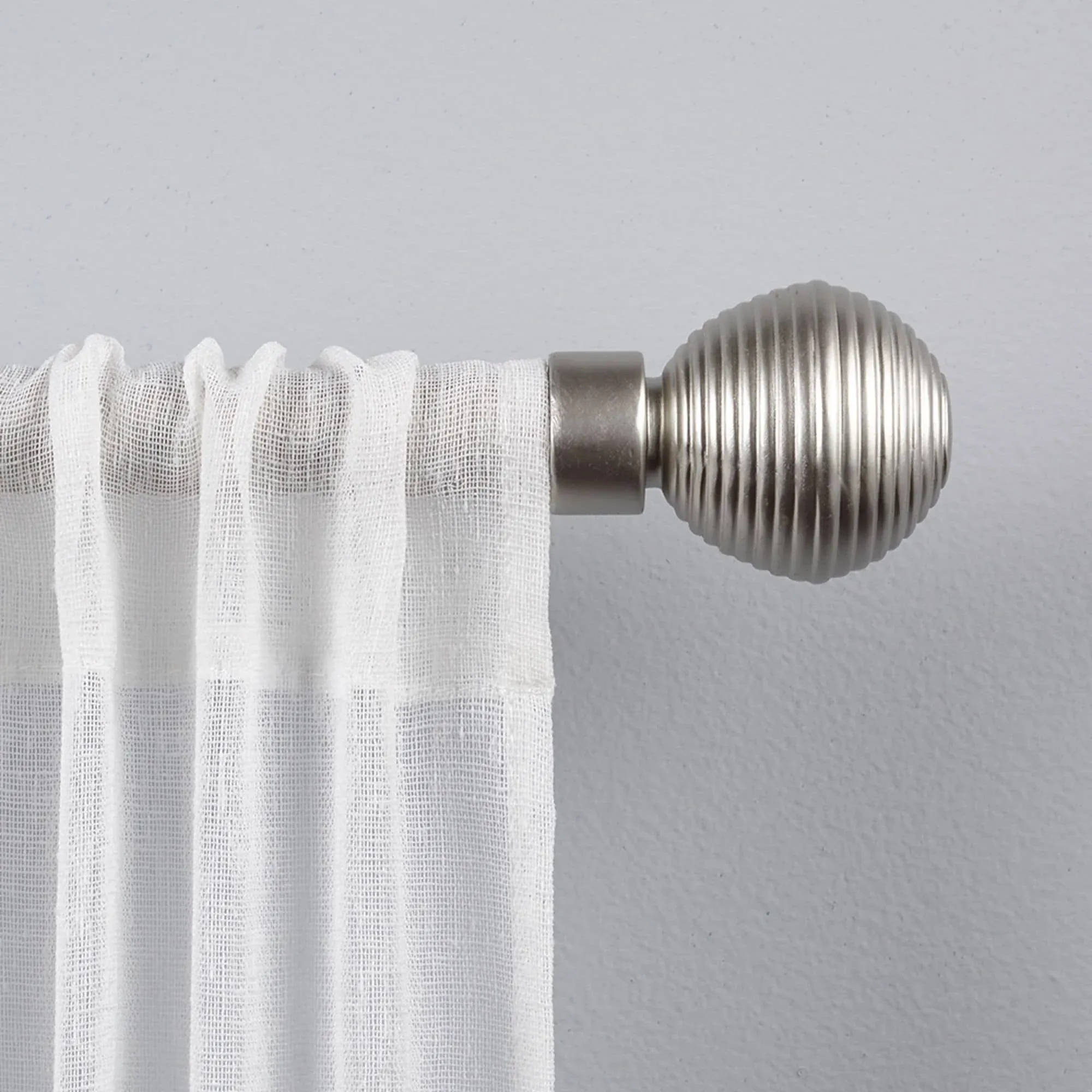 Exclusive Home Modern Layer 1" Curtain Rod and Coordinating Finial Set, Matte ...