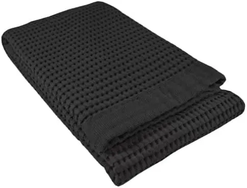 Faded Black Bath Towel, Modern Style