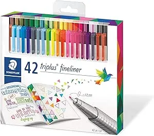 Staedtler 334C42 Triplus Fineliner Pens, Assorted - Set of 42