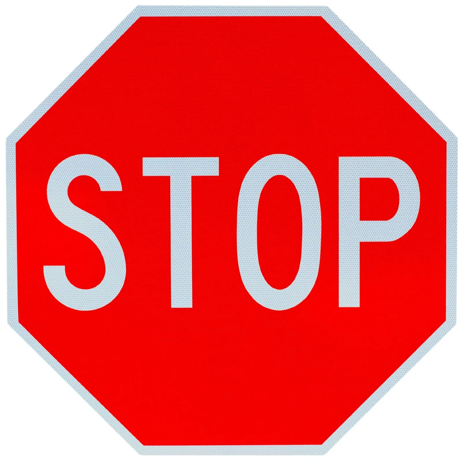 Stop Sign Street Road Sign 24 x 24. A Real Sign. 10 Year Warranty. 3M High In...