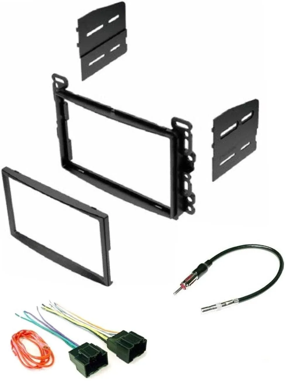 Double Din Car Stereo Dash Kit, Wire Harness, and Antenna Adapter for Some Ch...