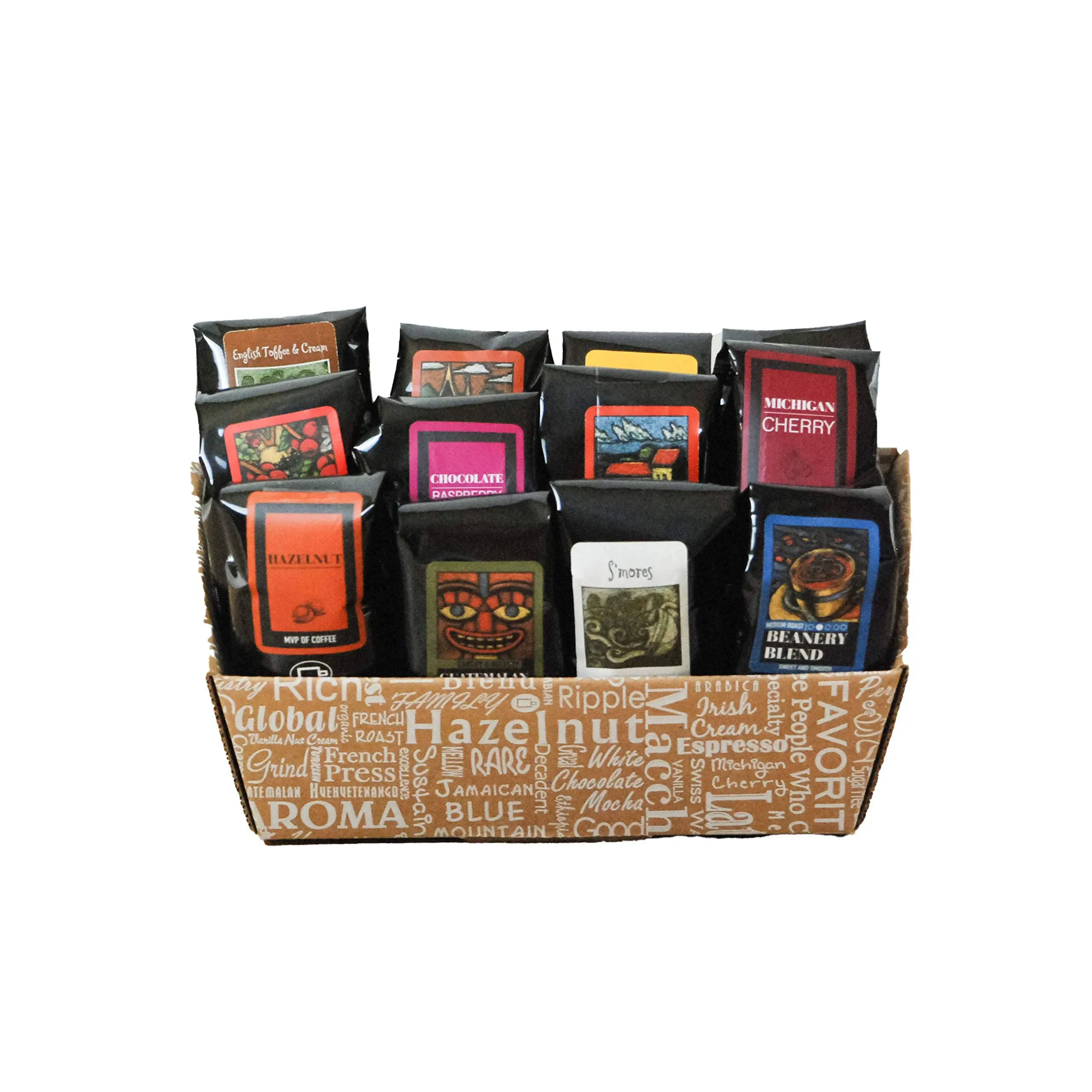 Indulgent Coffee Selection Gift Box | 100% Specialty Arabica Coffee | 12 Samp...