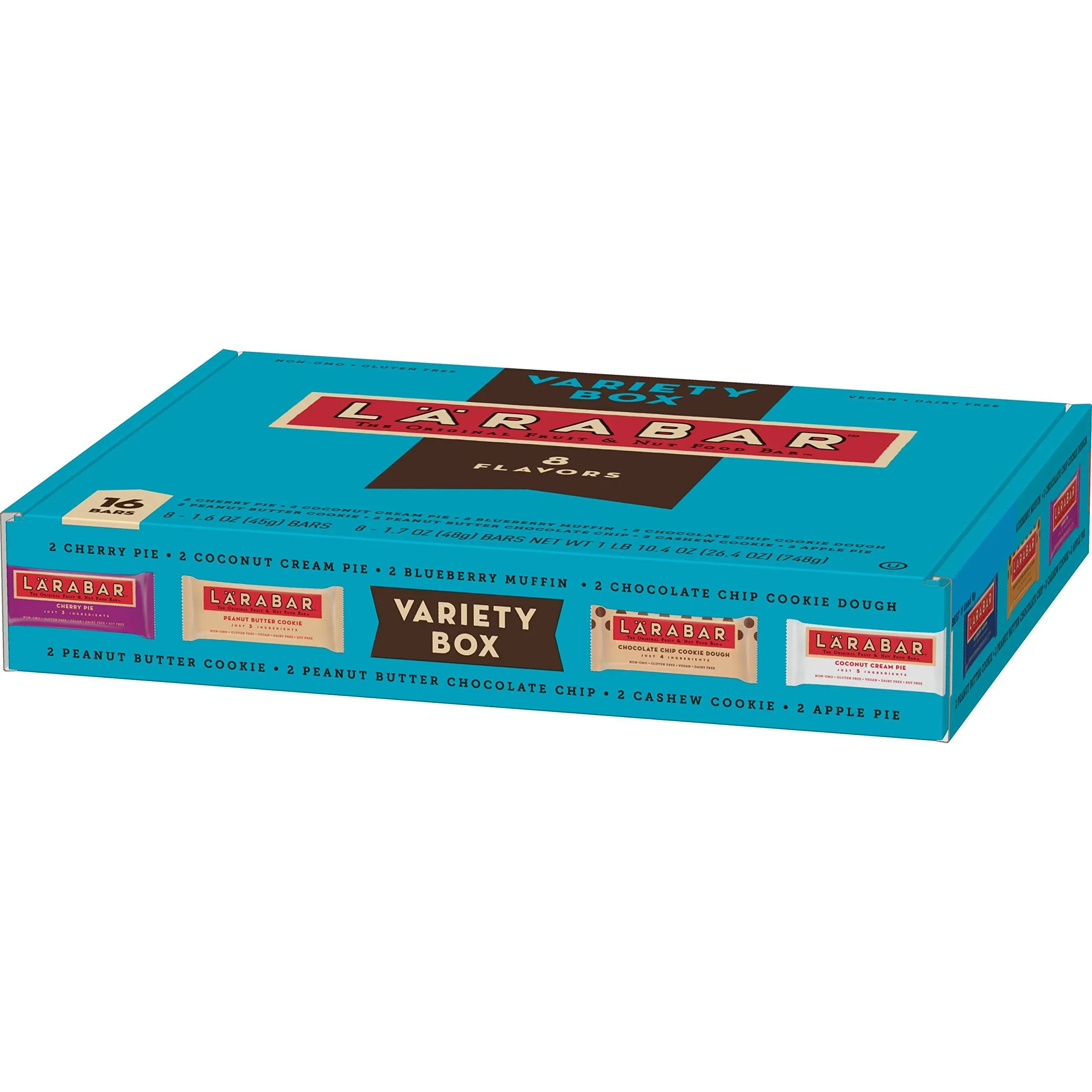 Variety Pack, Gluten Free Vegan Fruit &amp; Nut Bars, 1.7 oz, 16 ct