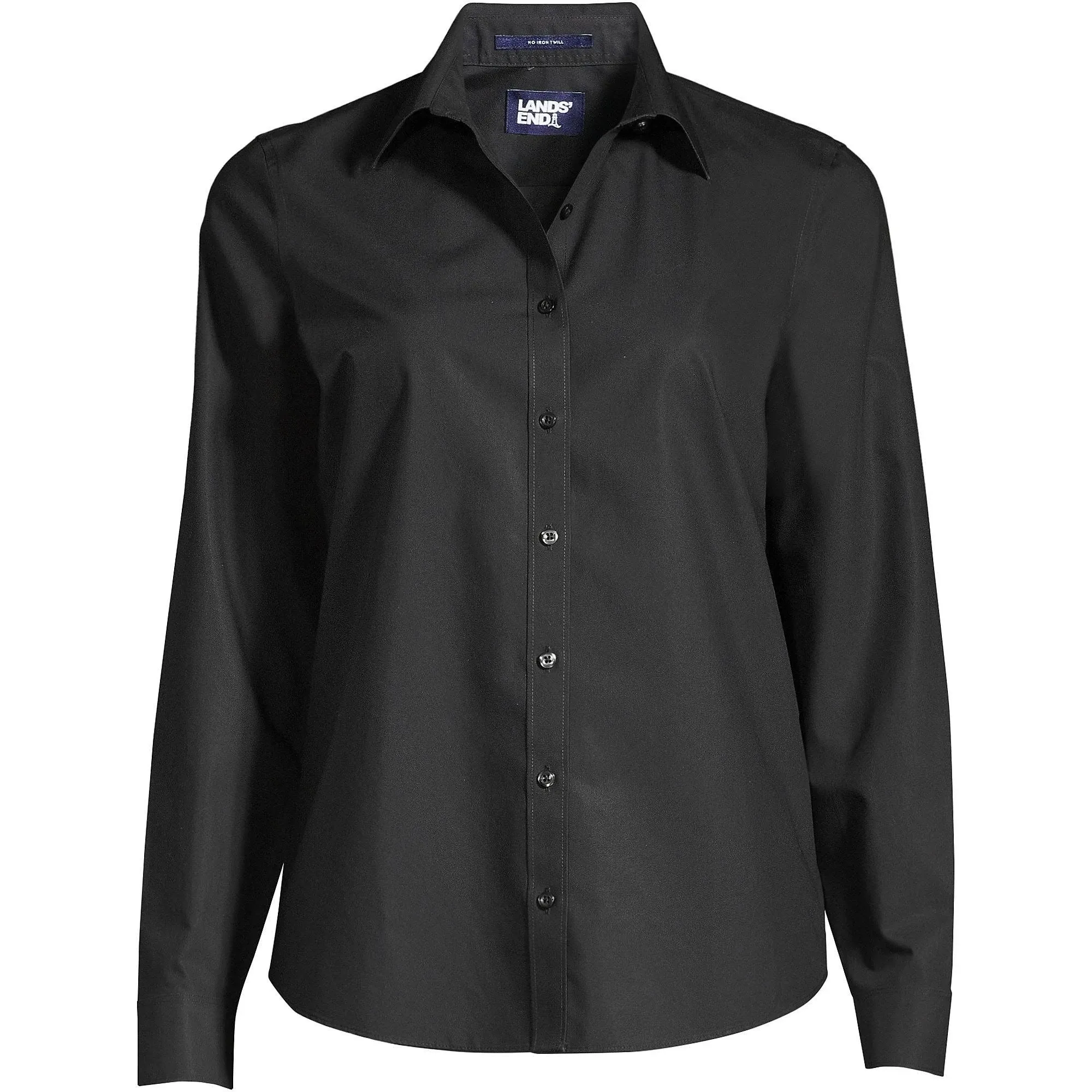 Lands' End Women's Wrinkle Free No Iron Button Front Shirt