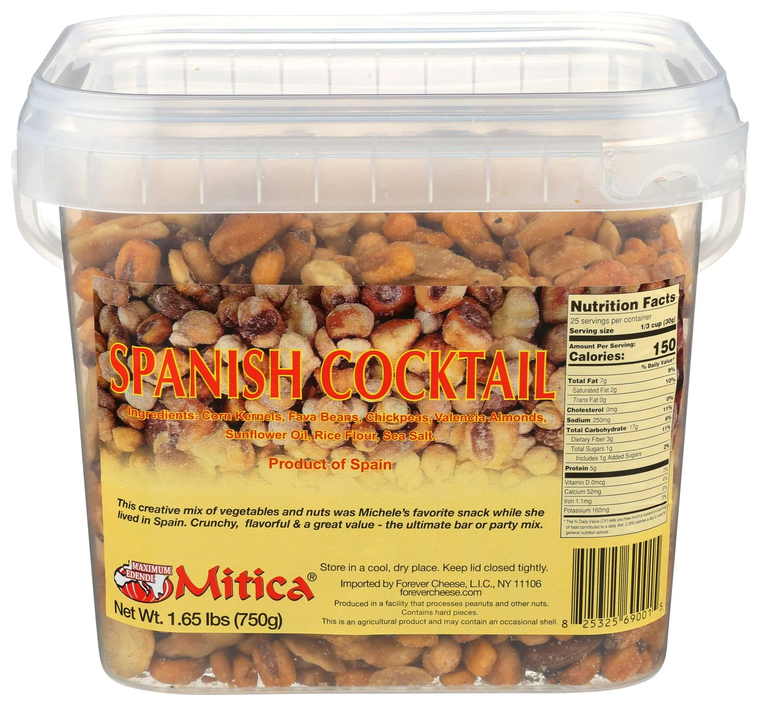 MITICA Spanish Cocktail Mixed Nuts, 750 GR