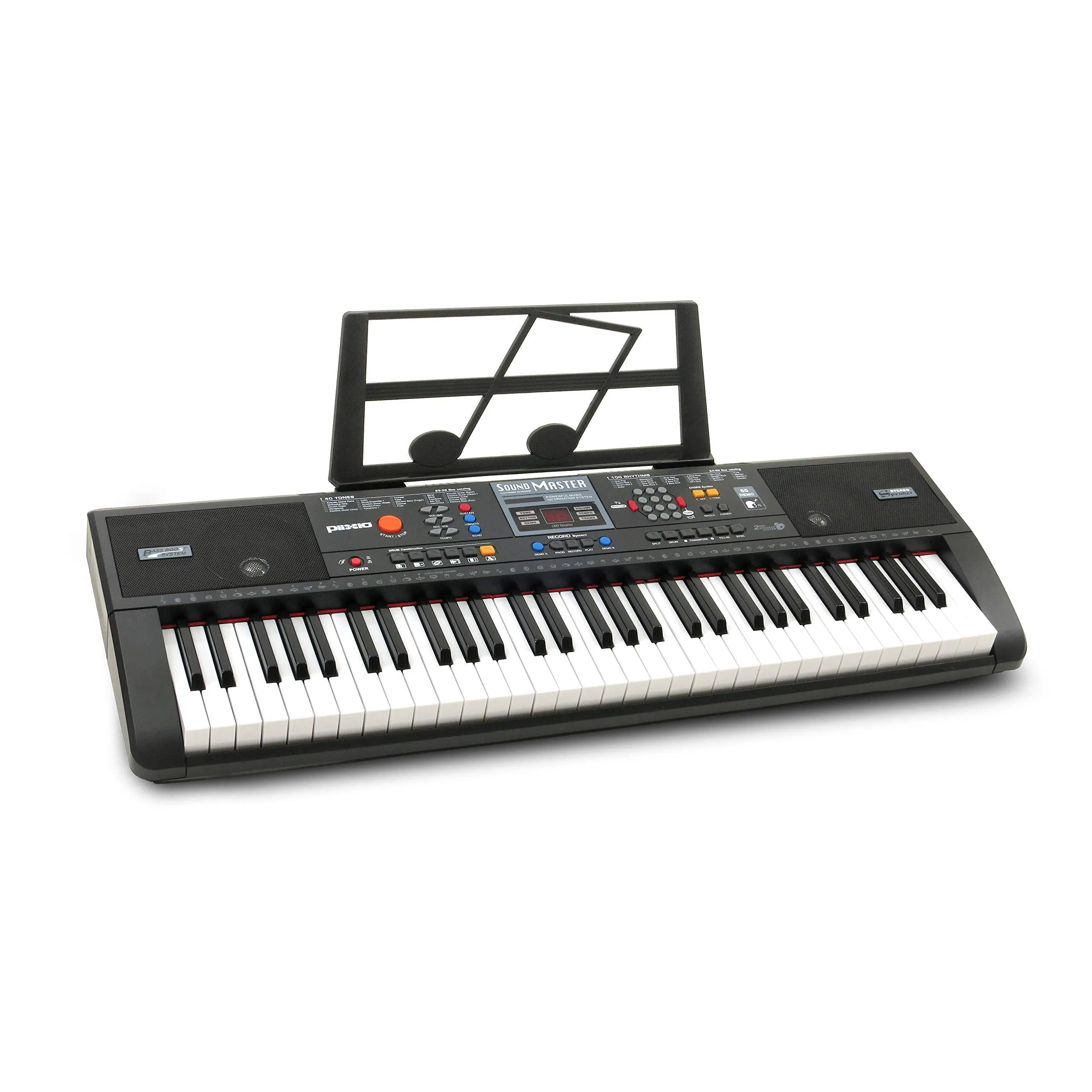 The Plixio 61-Key Digital Electric Piano Keyboard And Sheet Music Stand Is A