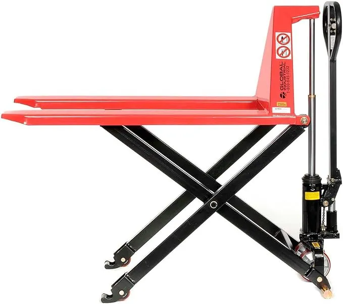 Global Industrial Manual High Lift Skid Jack Truck, 27 x 45, 2200 Lb. Capacity