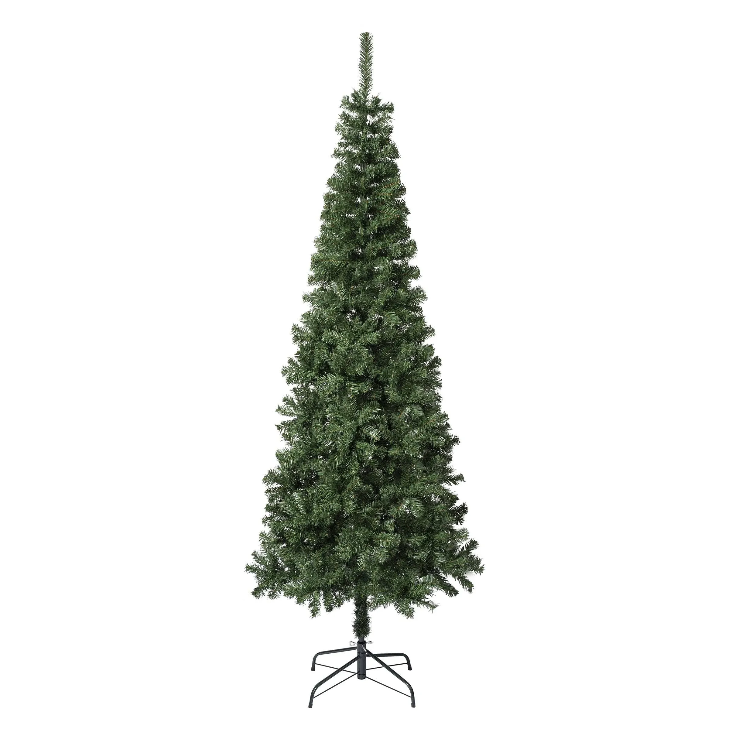 National Tree Company First Traditions 7.5' Unlit Slim Linden Spruce Artificial ...