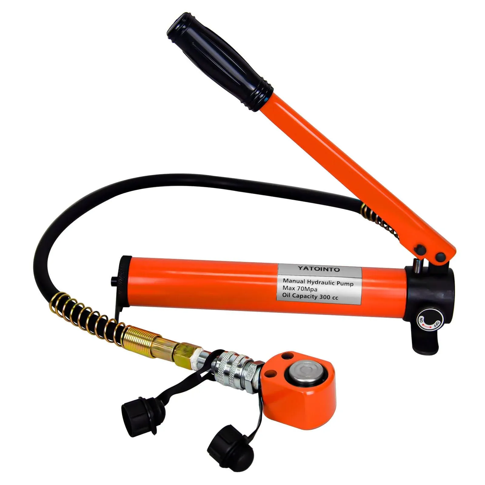 5 Ton Low Profile Hydraulic Cylinder Jack Porta Power Ram 0.24" Stroke Hydraulic Jack for Short Distance Lifting & Leveling