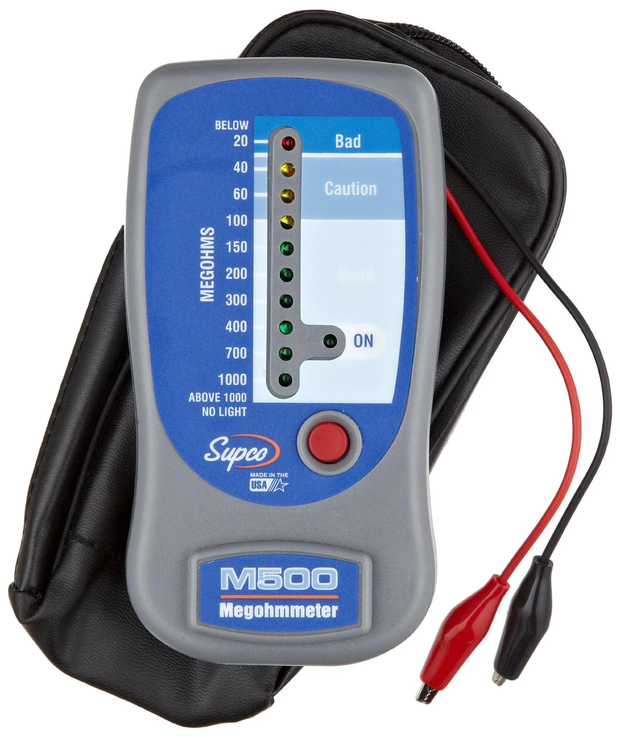 Supco M500 Insulation Tester/Electro<wbr/>nic Megohmmeter with Soft Carrying Case, 0 t