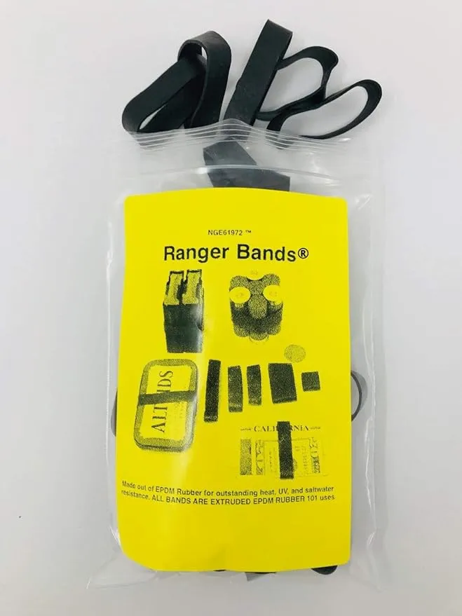 Ranger Bands 30 Count Made from EPDM Rubber for Survival and Strapping Gear Made in The USA NGE61972