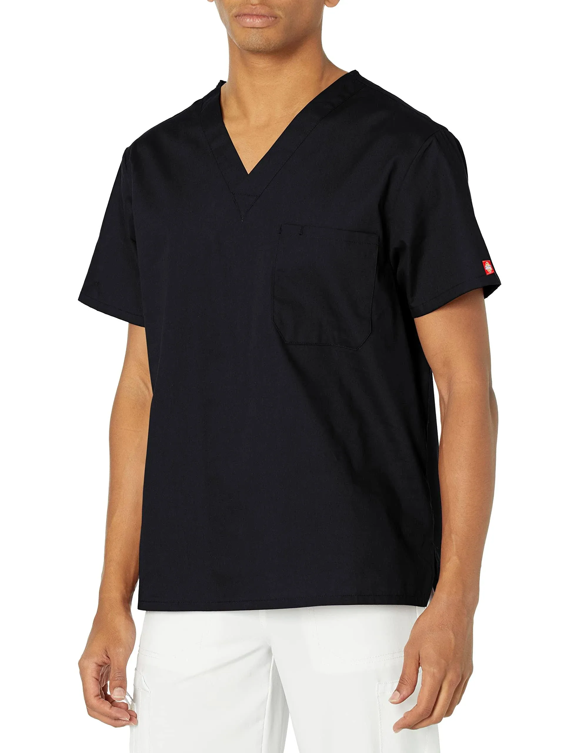 Dickies Scrubs EDS Signature Unisex V-Neck Top, Black