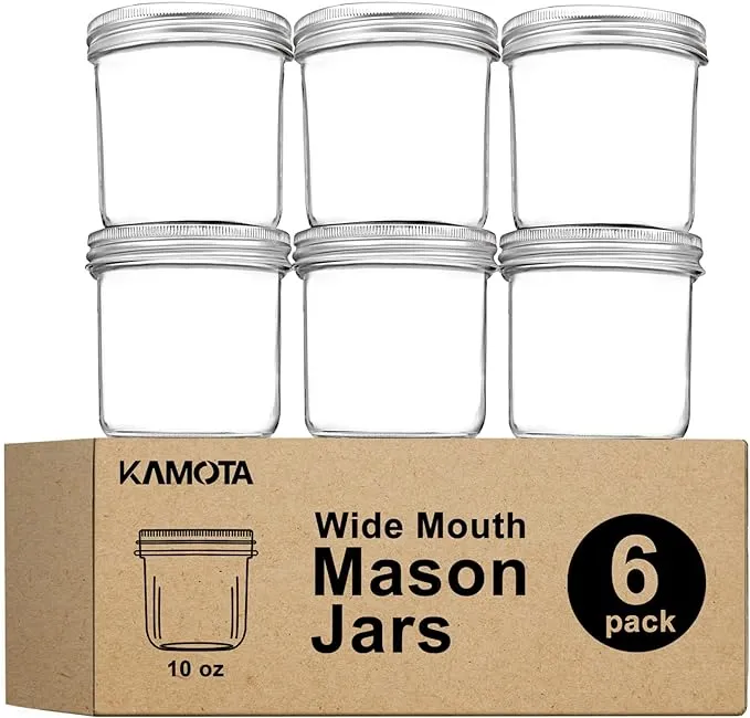 KAMOTA 10 oz Mason Jars