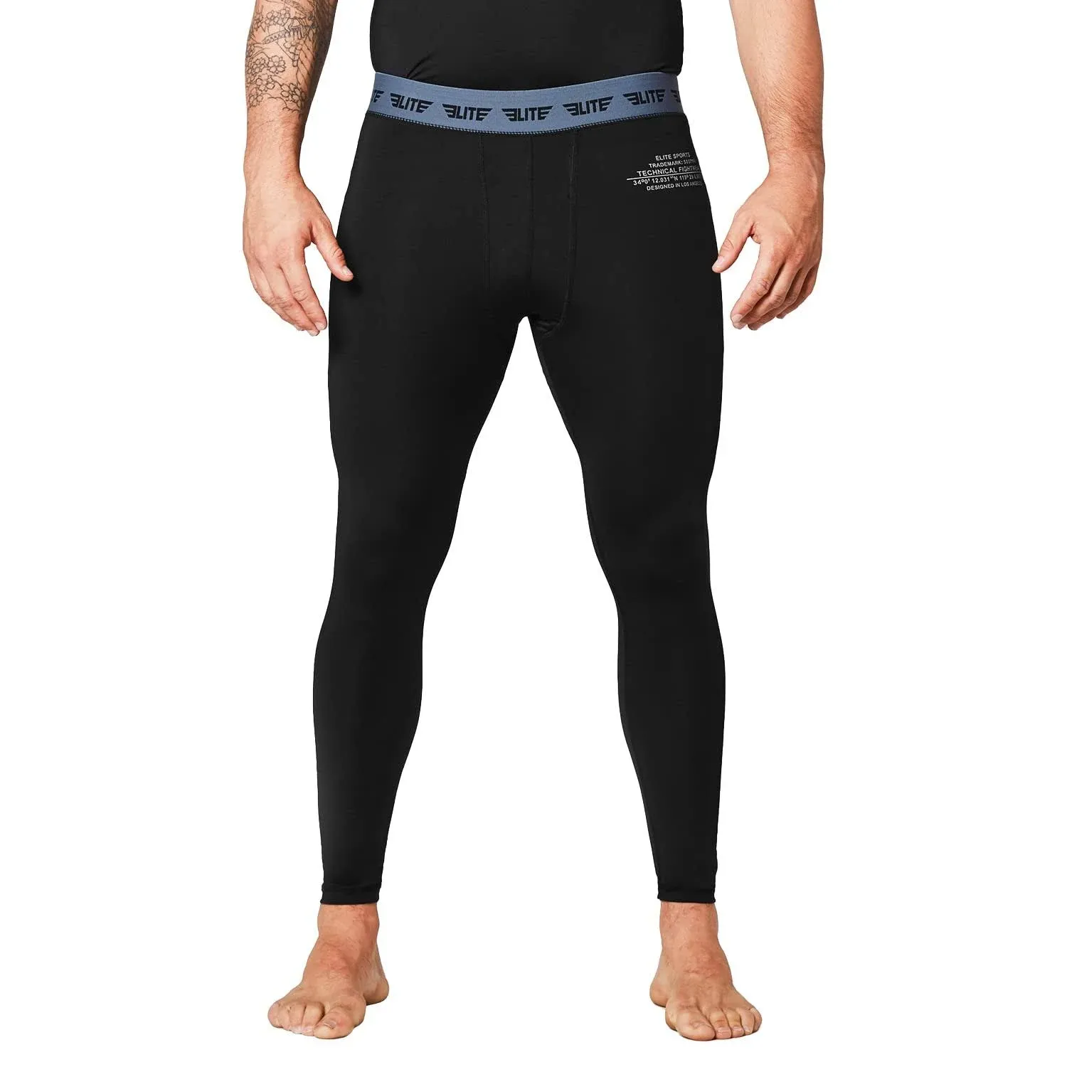 Elite Sports New Item Workout Standard MMA BJJ Spats Base Layer Compression Pants ...