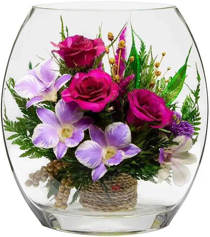 Fiora Flower Roses and Orchids in a Vase