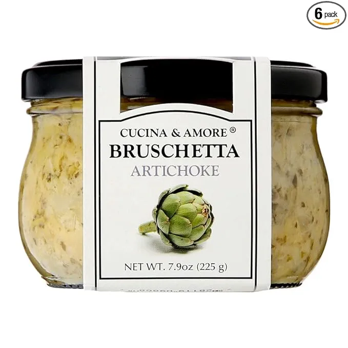 6ct Cucina and Amore Bruschetta Artichoke 7.9 oz Case of 6 Green