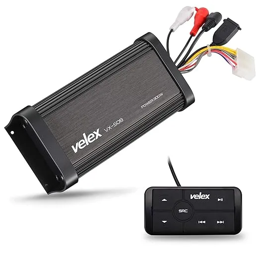 velex Powersport Class D Amp Amplifier 150W x 2 Marine on Boats UTV ATV Golf Carts and Boats Bridgeable