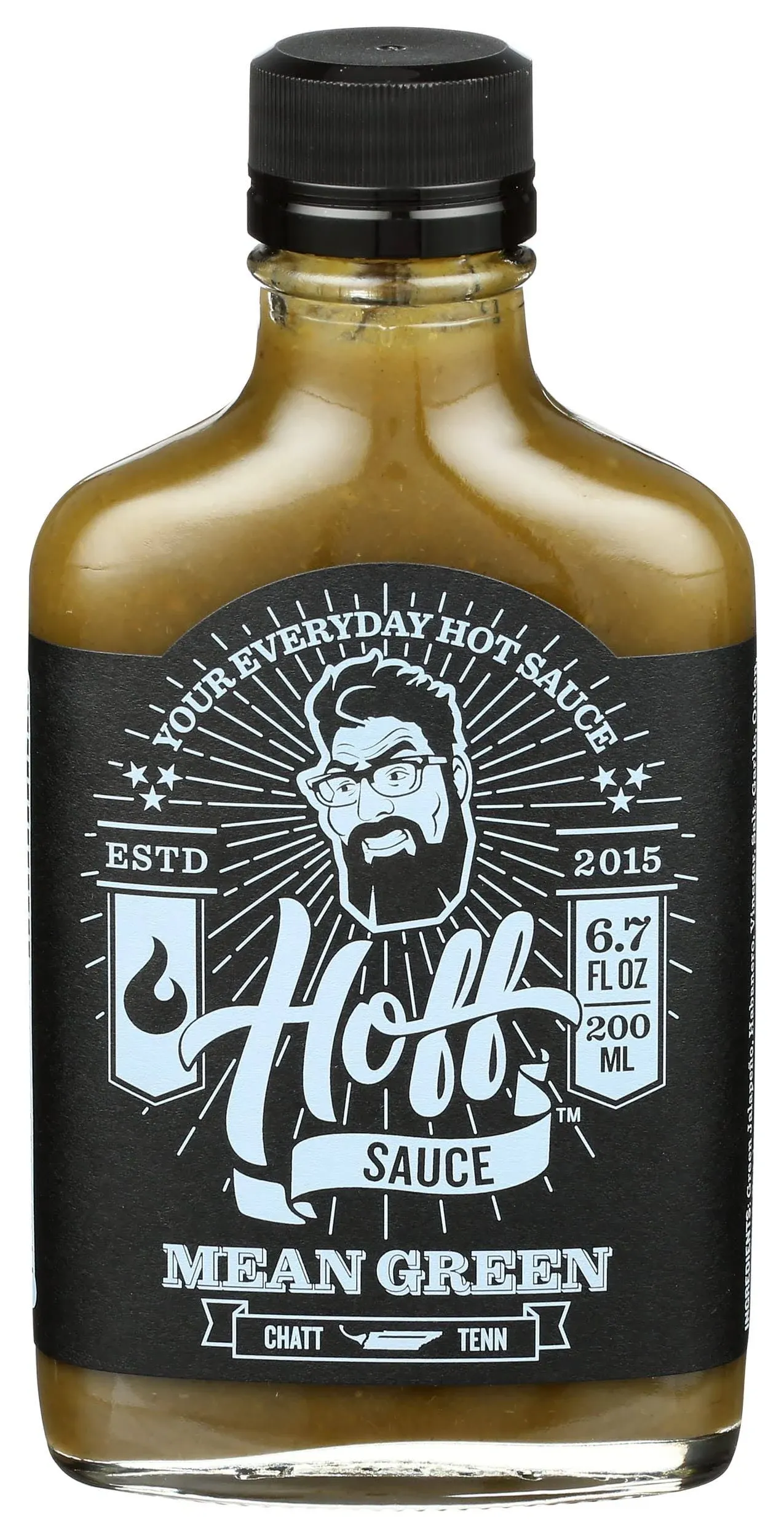 Hoff & Pepper Sauce, Mean Green - 6.7 fl oz