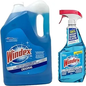 Windex Original Glass Cleaner Set: 5L refill +950 ml Trigger SprayWindex Original Glass Cleaner Set: 5L refill +950 ml Trigger Spray