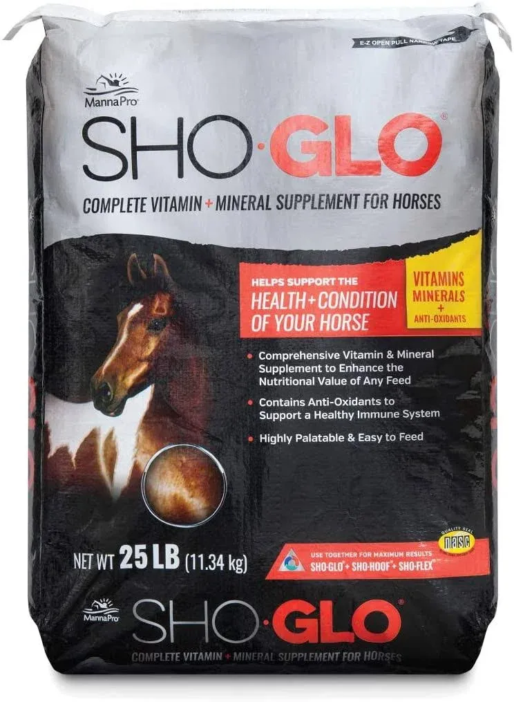 Manna Pro Sho Glo for Horses, Complete Vitamin and Mineral Supplement, 5 lbs