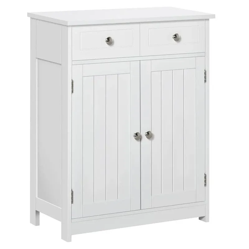 kleankin 75X60CM Freestanding Bathroom Storage Cabinet Unit w/ 2 Drawers Cupboard ...