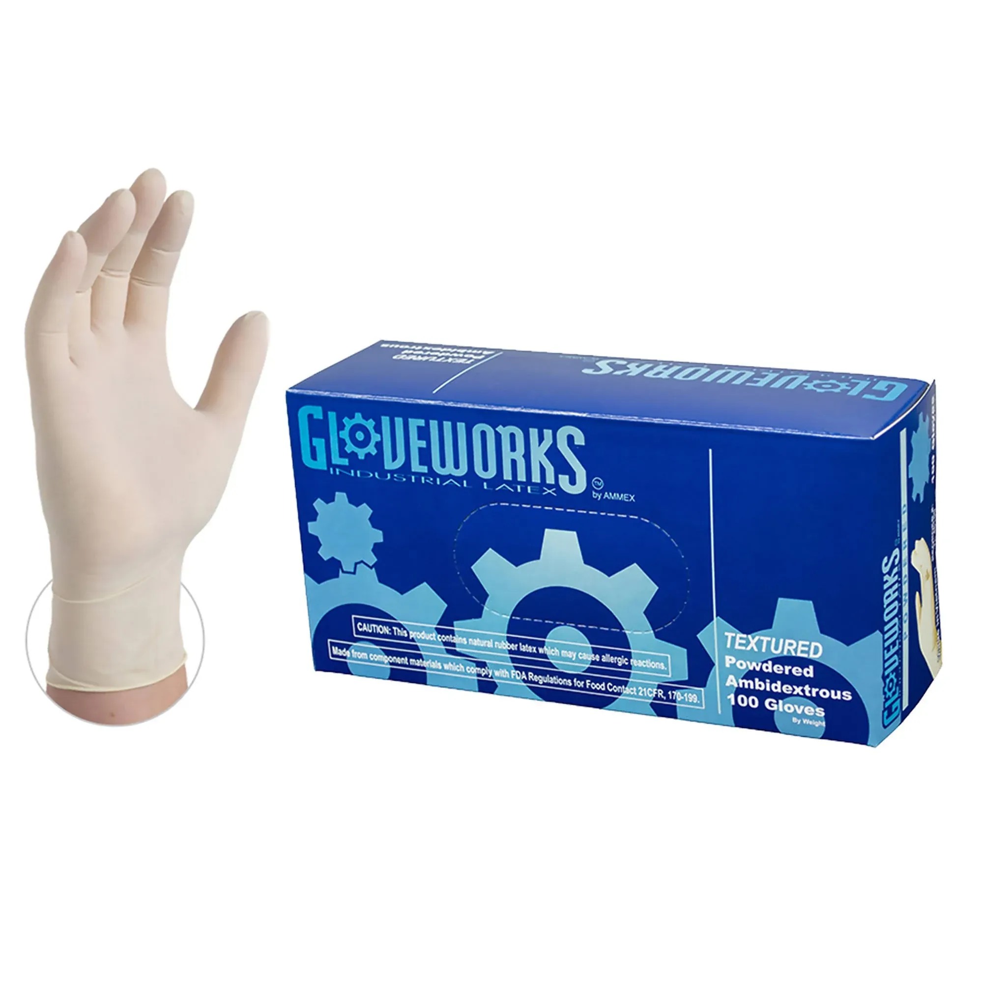 Powdered Textured Latex Glove - 4 Mil, Small