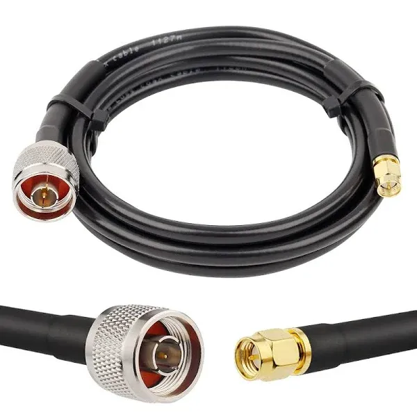 MOOKEERF 6ft N-to-SMA Cable 50 Ohm Waterproof