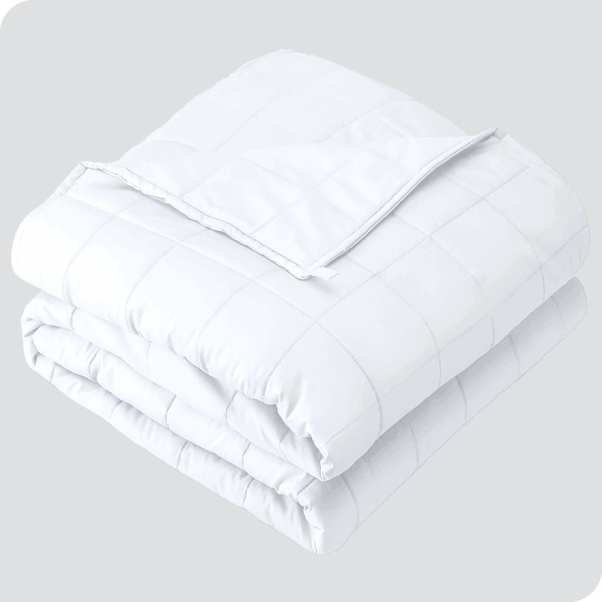 17 lb 60" x 80" Weighted Blanket Cotton White by Bare Home