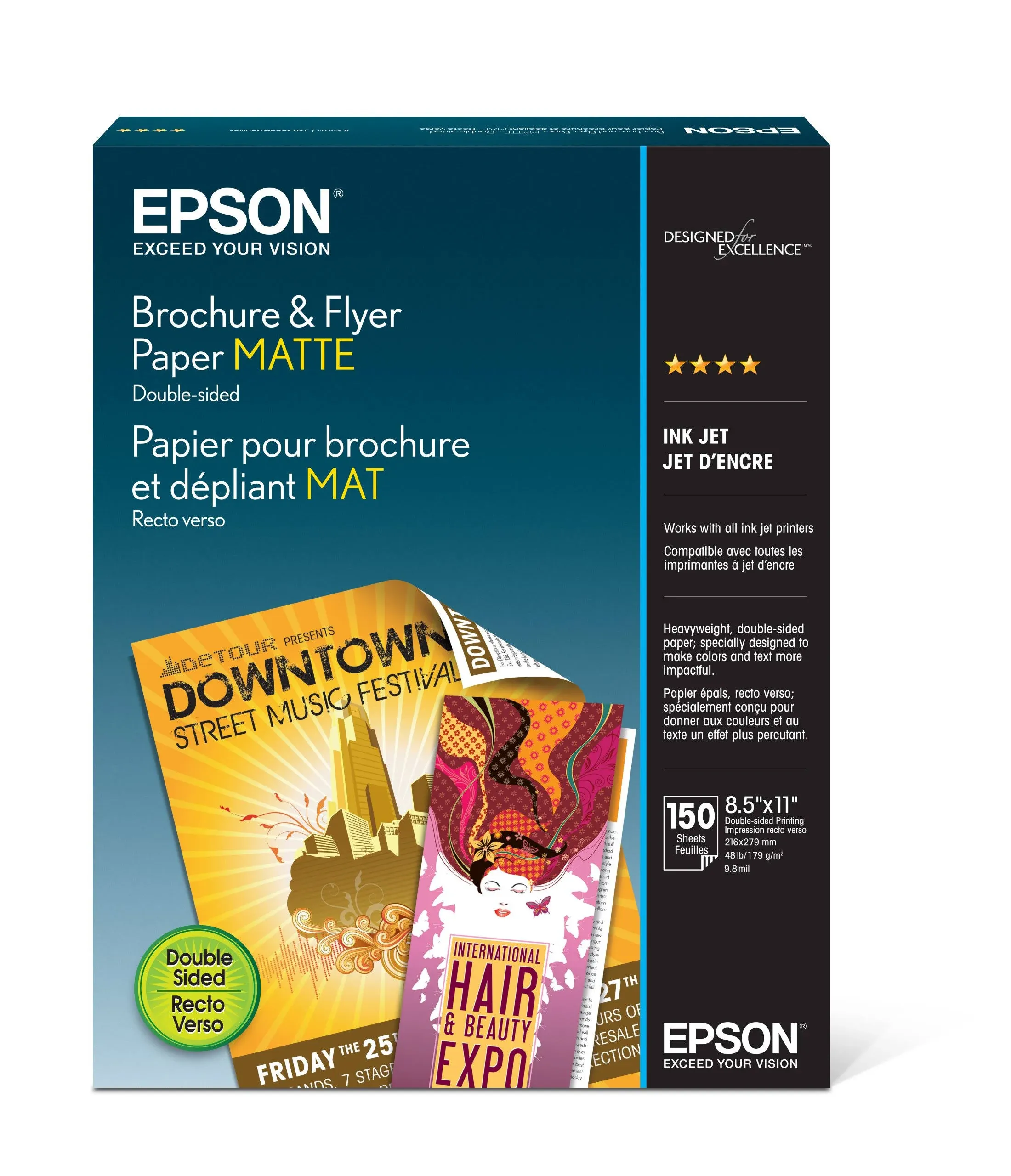 EPSON BROCHURE AND FLYER PAPER MATTE 8.5&#034; X 11&#034;