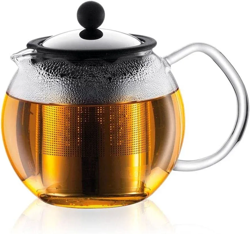 BODUM CD Assam-Brewer for Tea with The Filter which is Made of Steel 500 ml-Chrome, 0.5 l, Stainless Steel