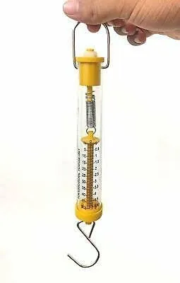 Sciencent Set of 6 Spring Balance Hanging Spring Scale Set Clear Plastic