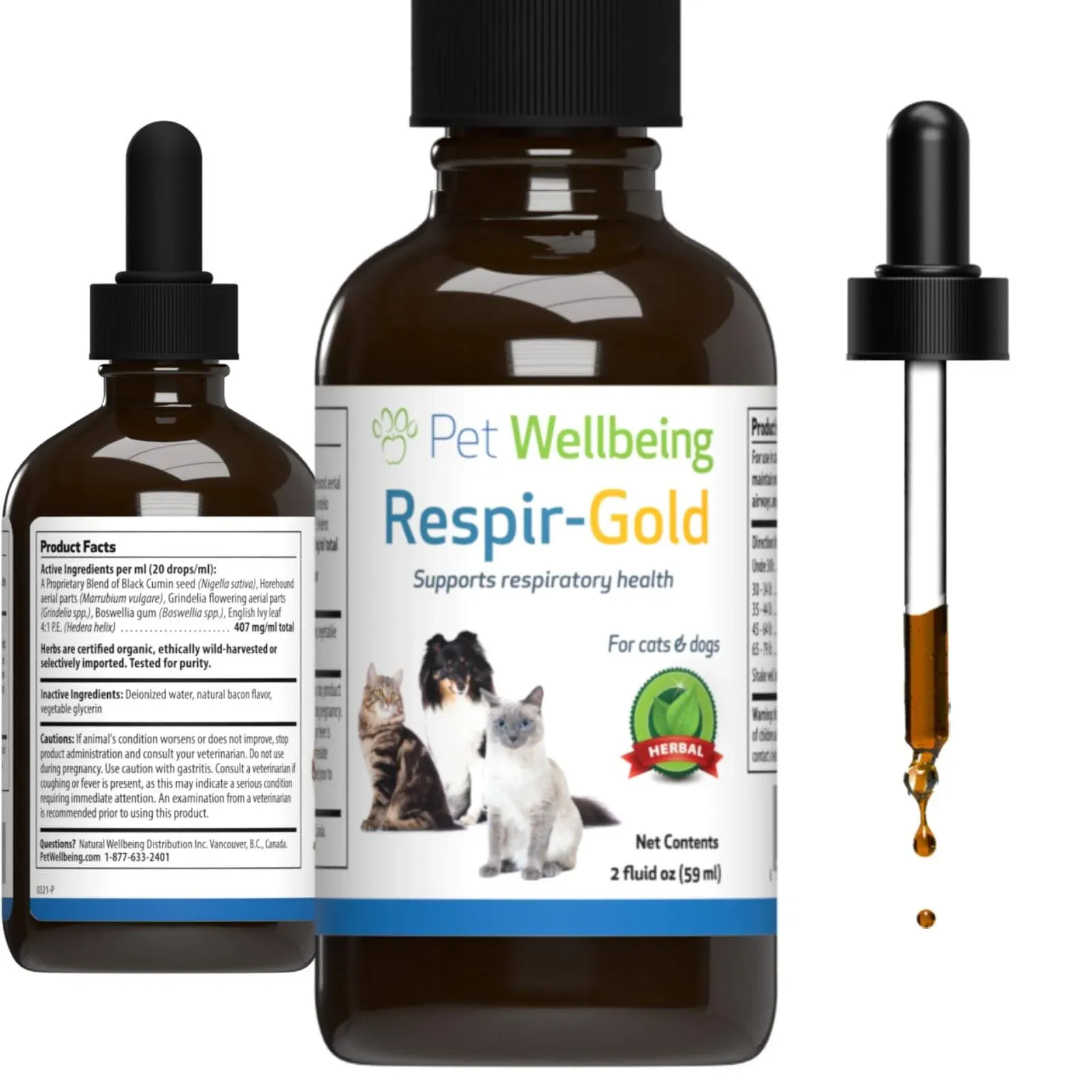 Respir-Gold for Cats - Vet-Formulated - Easy Breathing, Open Airways, Respira...