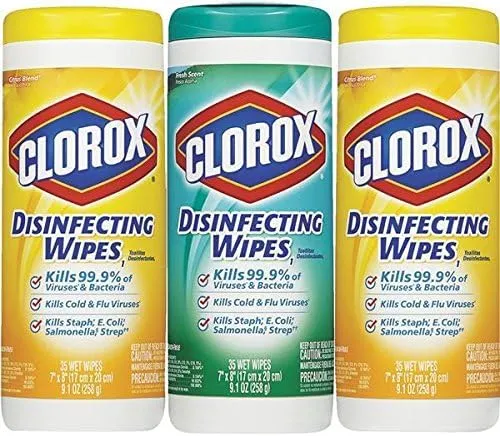 Clorox Disinfecting Wipes (105 Count Value Pack), Cleaning Wipes without Bleach - 3 Pack - 35 Count Each CLO 30112