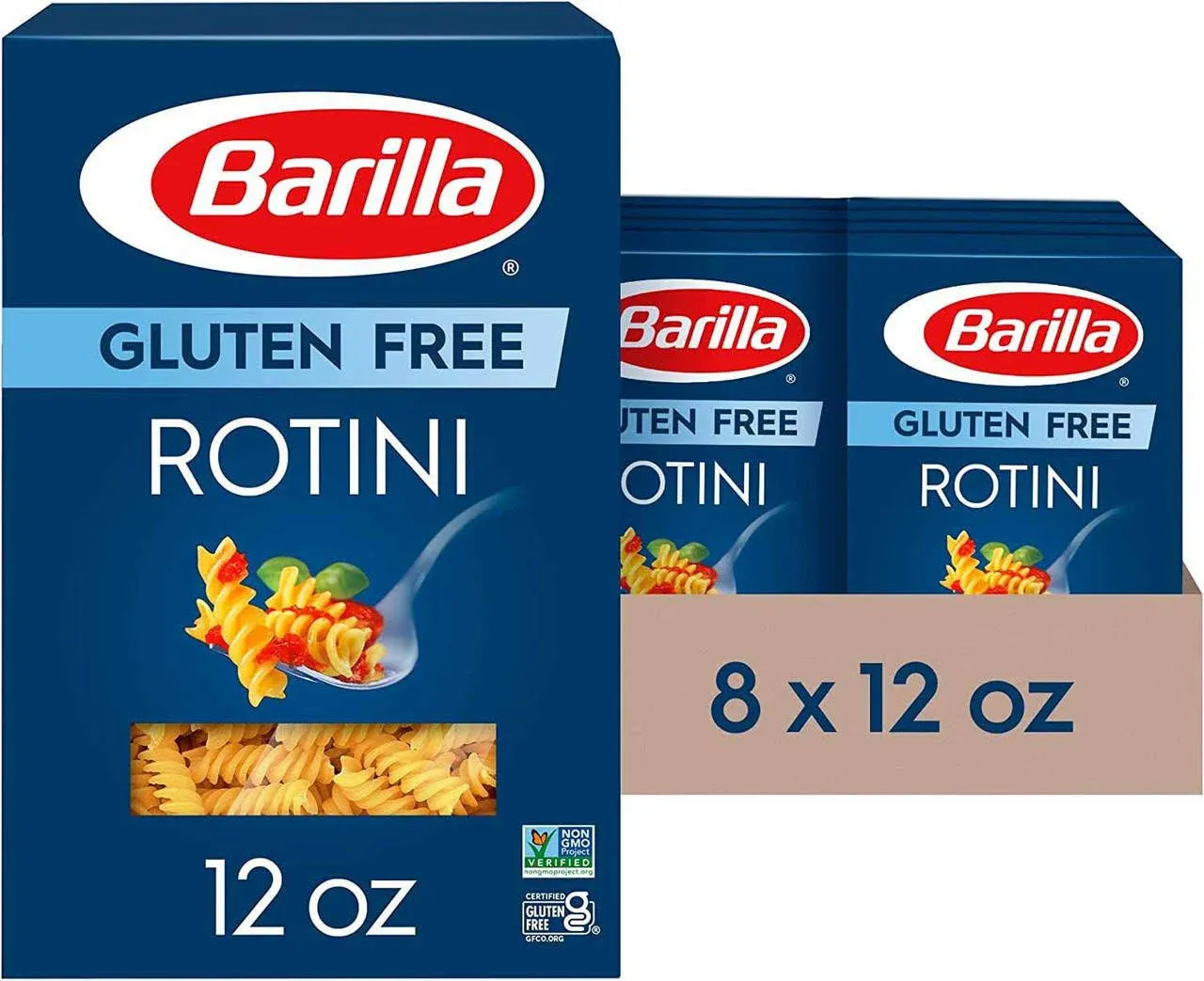 Barilla Rotini Pasta Gluten Free, 12 Ounce (Pack of 8)