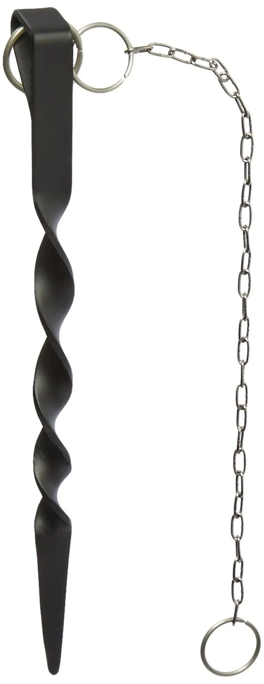 Monarch Rain Chains Powder Coated Iron Rain Chain Anchoring Stake, Black/Stainless Steel