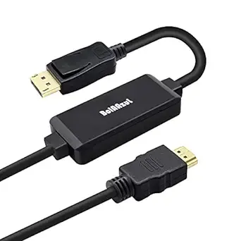 Active HDMI to Displayport Adapter Cable 4K 1.8m, HDMI Source to DisplayPort Monitor Converter Cable Uni HDMI 1.4 Male to DP 1.2 Male for Laptop/Xbox/PS4/3 - AHDPC