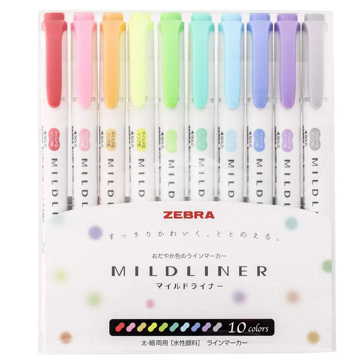 Zebra Highlighter Mild Liner 10 Colors