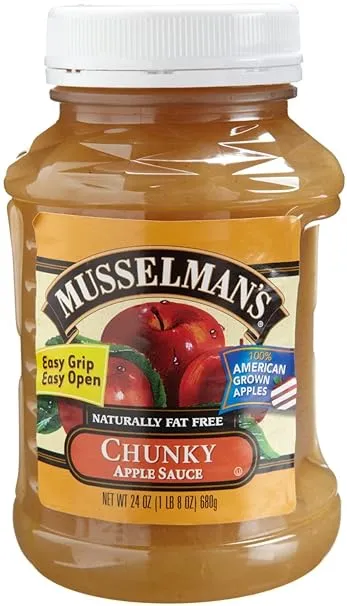 Musselman&#039;s CHUNKY Apple Sauce (Pack of 4) 24 oz Jars