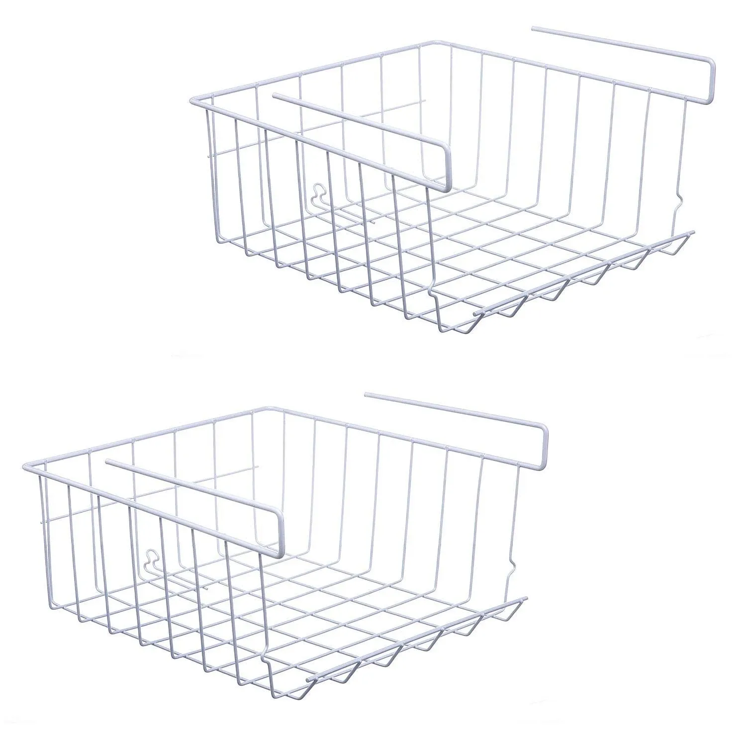 Under Shelf Storage Basket 2pack Under Shelf Hanging Metal Wire Storage Basket O