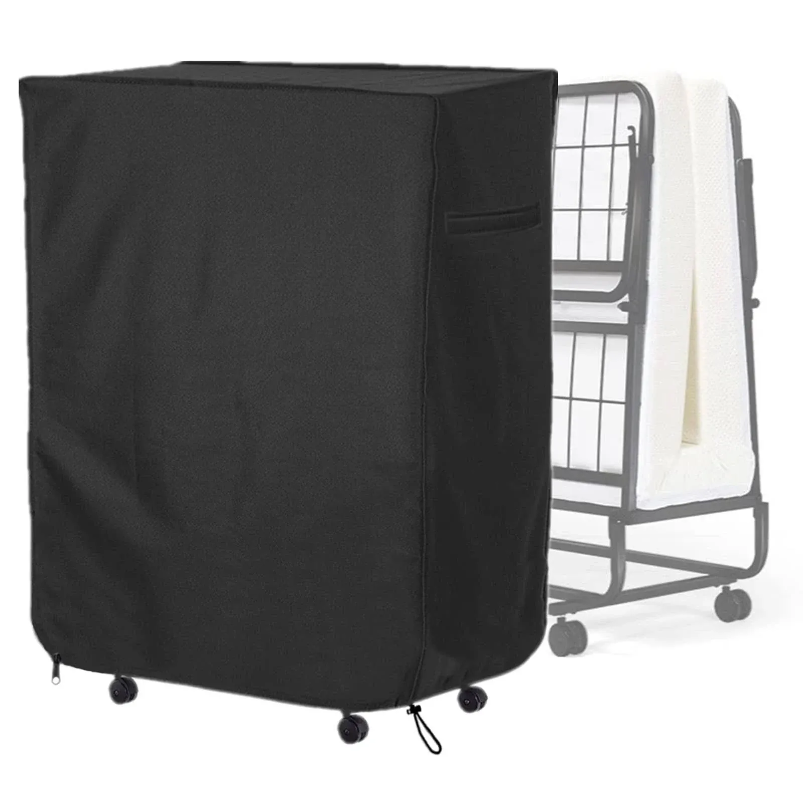 Rollaway Bed Storage Cover 33 in Folding Bed Cover, with Metal Zipper