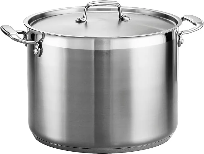 Tramontina Covered Stock Pot Gourmet Stainless Steel 16-Quart, 80120/001DS