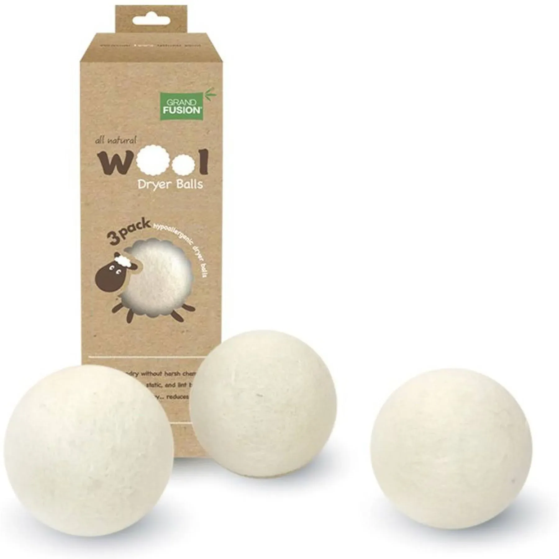 Maison Products XXL Wool Dryer Balls 6 Pack - Largest Size Balls Available