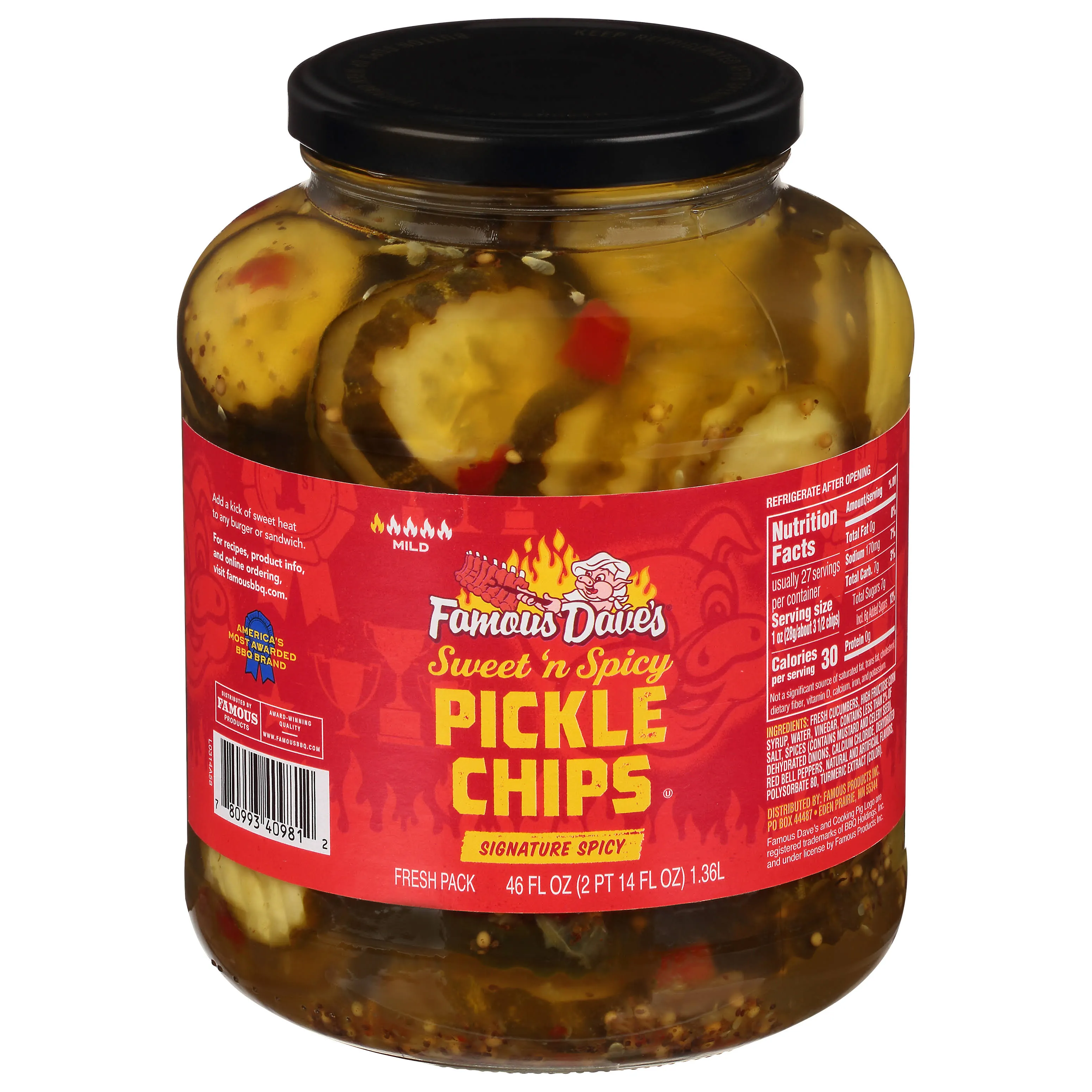 Famous Dave's Mild Sweet 'N Spicy Pickle Chips