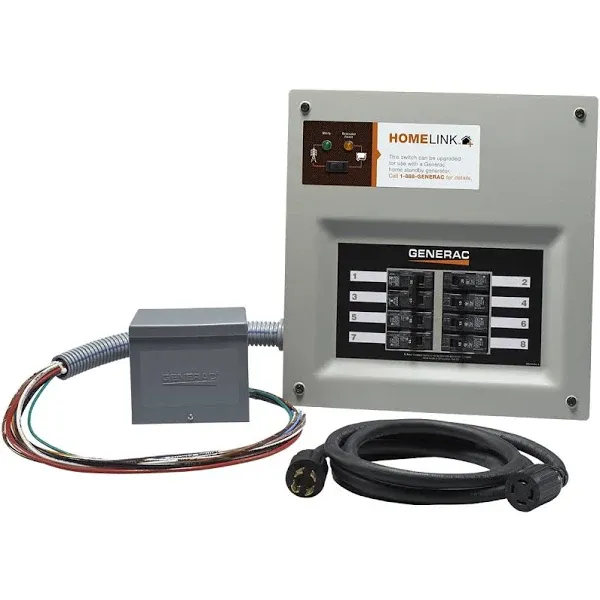 Generac HomeLink Upgradeable Manual Transfer Switch Kit