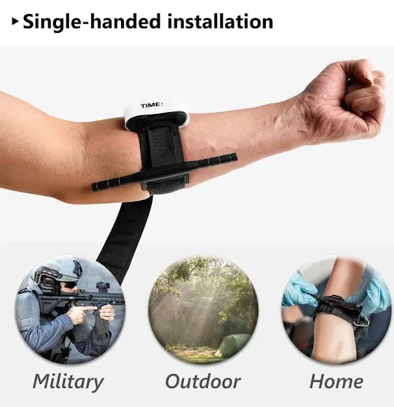 MAOGENXI Tourniquets, Military Emergency Tourniquets for Combat, Tactical Hemostatic Tourniquets Single-Handed Application for Outdoor Emergency(2-Pack)